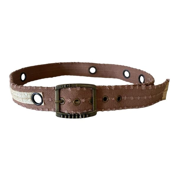 Vintage Brown Canvas Belt Size 9 - Picture 2 of 6